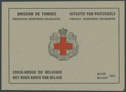 BELGIEN MH I **, 1953, 2 Fr. Rotes Kreuz Im Markenheftchen, Oberer Heftchenblatttext In Französisch, Pracht, Mi. 80.- - Otros & Sin Clasificación