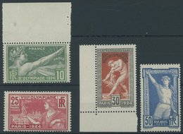 FRANKREICH 169-72 **, 1924, Olympische Spiele, Postfrischer Prachtsatz, Mi. 75.- - Other & Unclassified