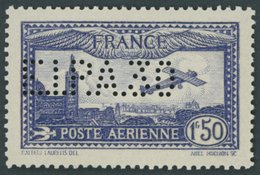 FRANKREICH 255I **, 1930, 1.50 Fr. Flugpost Mit Lochung E.I.P.A. 30, Pracht - Other & Unclassified
