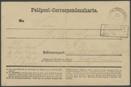 FRANKREICH FELDPOST 1870, Interessante Feldpost Correspondenzkarte Der Einzigen Hessischen Division (25. Division) Im De - Sellos De Guerra