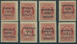 GRIECHENLAND 280-87 **, 1923, Portomarken Von Kreta Ohne Aufdruck, Postfrischer Prachtsatz, Mi. 105.- - Altri & Non Classificati