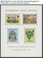 GUERNSEY Bl. 1 **, 1975, Block Exil Victor Hugos, 74x, Postfrisch, Pracht - Guernesey