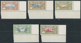 ISLAND 142-46 **, 1930, Flugpostmarken Allthing, Je Aus Der Rechten Unteren Bogenecke, Prachtsatz - Other & Unclassified