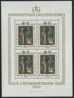 LIECHTENSTEIN 734KB **, 1979, 20 Fr. Landespatrone Im Kleinbogen, Pracht, Mi. 105.- - Sonstige & Ohne Zuordnung