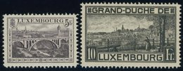 LUXEMBURG 136B,143B **, 1934, 5 Und 10 Fr. Landschaften, Gezähnt B, Postfrisch, 2 Prachtwerte, Mi. 80.- - Otros & Sin Clasificación