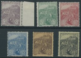 MONACO 27-32 *, 1919, 2 C. - 1 Fr. Kriegswitwen Und Waisen, Falzrest, 50 C. Postfrisch, 6 Prachtwerte Mi. (850.-) - Otros & Sin Clasificación