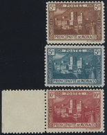 MONACO 62-64 **, 1922/4, 5 - 10 Fr. Einheimische Motive, 3 Postfrische Prachtwerte, Mi. 102.- - Sonstige & Ohne Zuordnung