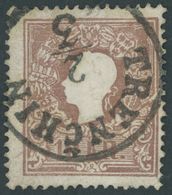 ÖSTERREICH BIS 1867 14I O, 1858, 10 Kr. Braun, Type I, Mit Ungarischem K1 TRENCHIN, Pracht - Usados