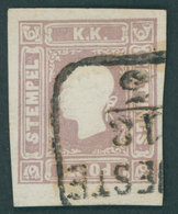 ÖSTERREICH BIS 1867 17 O, 1858, 1.05 Kr. Lila, R3 (TR)IESTE, Kabinett, Fotobefund Dr. Ferchenbauer, Mi. 400.- - Used Stamps