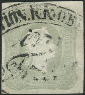 ÖSTERREICH 23a O, 1861, 1.05 Kr. Hellgrau, Pracht, Gepr. Drahn, Mi. 200.- - Usados