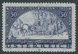 ÖSTERREICH 1918-1938 556A *, 1933, 50 G. WIPA, Faserpapier, Falzrest, Pracht - Sonstige & Ohne Zuordnung