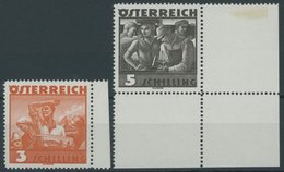 ÖSTERREICH 1918-1938 586/7 **, 1936, 3 Und 5 S. Trachten, Postfrisch, 2 Prachtwerte, Mi. 105.- - Other & Unclassified