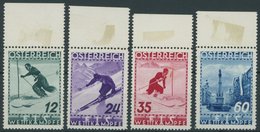 ÖSTERREICH 1918-1938 623-26 **, 1936, FIS II-Wettkämpfe, Postfrischer Prachtsatz, Mi. 180.- - Altri & Non Classificati