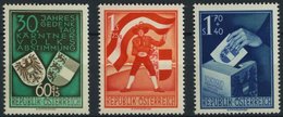 ÖSTERREICH 952-54 **, 1950, Volksabstimmung, Prachtsatz, Fotobefund Babor, Mi. 150.- - Gebraucht