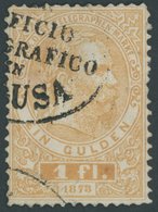 TELEGRAFENMARKEN T 8aA O, 1873, 1 Fl. Gelb, Gezähnt L 101/2, Feinst, Mi. 750.- - Telegraphenmarken