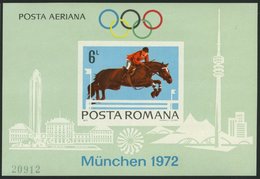 RUMÄNIEN Bl. 94 **, 1972, Block Olympische Spiele, Pracht, Mi. 90.- - Sonstige & Ohne Zuordnung