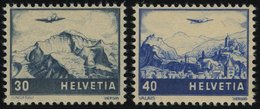 SCHWEIZ BUNDESPOST 506/7 **, 1948, Flugzeug über Landschaften, Pracht, Mi. 80.- - 1843-1852 Federal & Cantonal Stamps