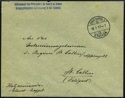 MILITÄRFELDPOST 1917, Brief Eines Internierten Kriegsgefangenen Aus Dem Lager EBNAT-KAPPEL Nach St. Gallen, Mit Blauem L - Other & Unclassified