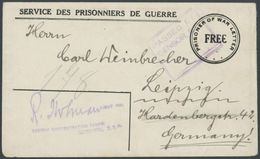 AUSTRALIEN 1915/8, Kriegsgefangenen POW-Umschlag Mit Violettem L3 German Concentration Camp Und Zensur-R2 Nach Leipzig,  - Sonstige & Ohne Zuordnung