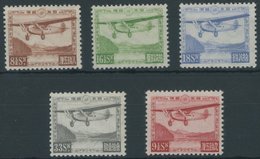 JAPAN 195-98,204 **, 1929/34, Flugzeug, 5 Postfrische Prachtwerte - Other & Unclassified