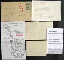 JAPAN 1920, Kiautschou-Kämpferhilfe, Brief Von Prof. Keiper An Herrn Landgraf In Tokio, Empfehlung Für Ninoshima Lagerin - Other & Unclassified