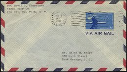 FELDPOST 1957, Feldpostbrief Vom Stützpunkt Wheelus über Das Armeepostamt Nach New York, Mit K1 Wellenstempel ARMY-AIRFO - Storia Postale