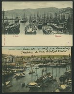 ALTE POSTKARTEN - ITALIEN GENOVA, NEAPEL, 2 Verschiedene Ansichtskarten, Jeweils Vom Hafen, Um 1910 - Sonstige & Ohne Zuordnung