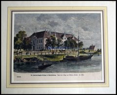 BERLIN, CHARLOTTENBURG: Die Kaiserin-Augusta-Stiftung, Kolorierter Holzstich Nach Geißler Um 1880 - Lithographies
