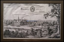 SCHWACHHAUSEN A.d.Aller, Gesamtansicht, Kupferstich Von Merian Um 1645 - Lithographien