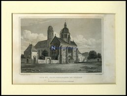 WORMS: Die St. Pauluskirche, Stahlstich Von Lange/W.T. Sculps, 1840 - Lithographien