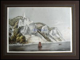 MÖNS (Möens Klint), Der Kreidefelsen, Kolorierte Lithographie Mit Tonplatte Von Alexander Nay Bei Emil Baerentzen, 1856 - Lithographies