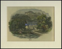 WEISSBAD, Teilansicht, Kolorierter Holzstich Um 1880 - Lithographies