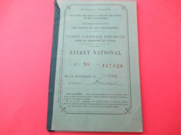 Livret D'Epargne/ Caisse Nationale D'Epargne/Postes Et Télégraphe/Livret National/ Rousset/NEVERS/ 1908    VPN294 - Unclassified