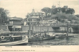 HAMBURG - Seewarte Und Saint Pauli Fährhaus, Remorqueur. - Tugboats