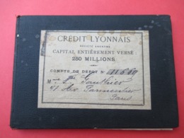 Livret De Compte De Dépôt/ CREDIT LYONNAIS/Mme Gauthier/ Paris/ 1904    VPN292 - Non Classés