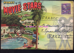REF 380 : Carnet U.S.A. Homes Of The Movie Stars Maison Des Stars Hollywood Complet 18 Photos - Other & Unclassified