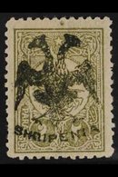 1913  2pa Olive Green Overprinted "Eagle" In Black, SG 3 (Mi 3), Fresh Mint, A Couple Of Shortish Perfs At Left. Cat £42 - Albania