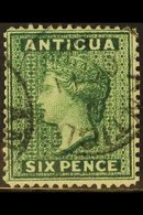 1884-87  6d Deep Green, SG 29, With 'Moreton Evans' RE-ENTRY (position 26), Cds Used. For More Images, Please Visit Http - Altri & Non Classificati