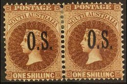 SOUTH AUSTRALIA  OFFICIAL 1902 1s Dull Brown, SG O36, Superb Mint Horizontal Pair. For More Images, Please Visit Http:// - Other & Unclassified