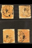 SOUTH AUSTRALIA  DEPARTMENTAL OFFICIAL "P" (Police) In Black On DLR 2d Rouletted, Perf. 10 (2 Shades), And Perf. 10 X 11 - Autres & Non Classés