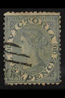 VICTORIA  1865 6d Grey, Emergency Printing, SG 119, Very Fine Used For More Images, Please Visit Http://www.sandafayre.c - Other & Unclassified