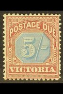 VICTORIA  1890-94 Postage Due 5s Dull Blue And Brown Lake, SG D10, Mint With Light Gum Toning. For More Images, Please V - Other & Unclassified