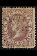 VICTORIA  1966 3d Lilac, Emergency Printing, SG 118, Superb Feb. 1867 Geelong Cds, Scarce Thus For More Images, Please V - Other & Unclassified