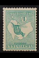 1913  1s Blue Green, Wmk Broad Crown, Kangaroo, Variety "watermark Inverted", SG 11w, Very Fine Mint.     For More Image - Other & Unclassified