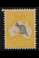 1913  5s Grey And Yellow, Kangaroo, SG 13, Very Fine And Fresh Mint. For More Images, Please Visit Http://www.sandafayre - Other & Unclassified