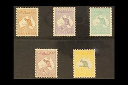 1929  Complete Kangaroo Set To 5s, Wmk Multiple Crown And A, SG 107/11, Very Fine Mint. For More Images, Please Visit Ht - Altri & Non Classificati