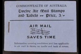 BOOKLET  1930 3s Airmail Saves Time Booklet Black On Blue Cover, SG SB24, Fine And Very Scarce. For More Images, Please  - Other & Unclassified