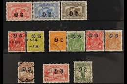 OFFICIALS  1930-33 "OS" Opt'd Mint & Used Range On A Stock Card. Includes 1930 3d Blue Used, 1931 Set Used And 1932-33 N - Other & Unclassified