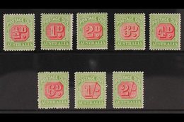 POSTAGE DUES  1909-11 Perf 12 X 12½ (rosine And Yellow-green) Set Complete To 2s, SG D63/D70, Fine Mint With Lovely Fres - Other & Unclassified