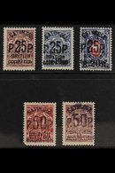1920  (Jan-Feb) All Different Fine Mint Group Of Local Overprints, Comprising 1920 25r On 5k & 25r On 10k On 7k Opts In  - Batum (1919-1920)